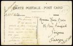 Cilicie n°82 + 83 OBL Adana (1920) sur carte postale illustrée avec cachet rond local "Contrôle postal". Rare et TB