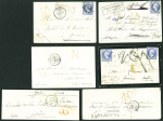 1850-1880, Lot de 14 lettres de ou pour la Suisse,