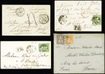 1850-1880, Lot de 14 lettres de ou pour la Suisse,