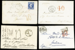 1850-1880, Lot de 14 lettres de ou pour la Suisse,