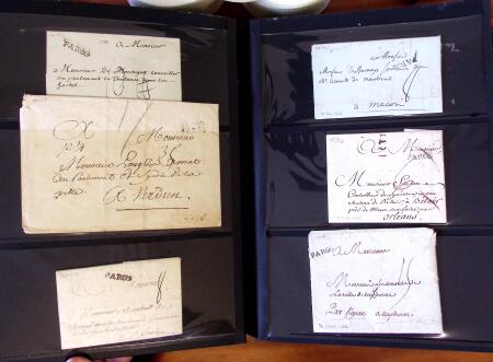PARIS 1718-1851, Plus de 100 lettres en album offrant
