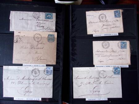 70 lettres avec cachets d'AMBULANTS et CONVOYEURS,