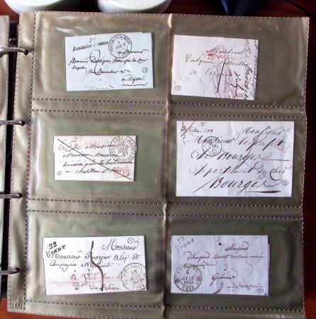 CURSIVES 1827-1854, Env. 340 lettres en classeur, dont