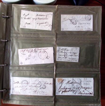 CURSIVES 1827-1854, Env. 340 lettres en classeur, dont
