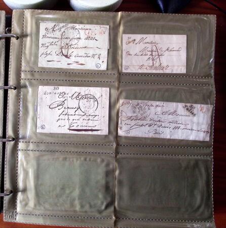 CURSIVES 1827-1854, Env. 340 lettres en classeur, dont