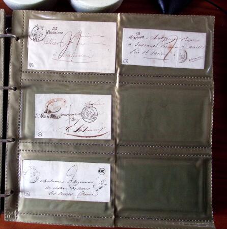 CURSIVES 1827-1854, Env. 340 lettres en classeur, dont