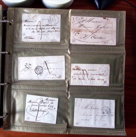 CURSIVES 1827-1854, Env. 340 lettres en classeur, dont