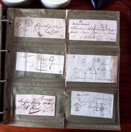 CURSIVES 1827-1854, Env. 340 lettres en classeur, dont