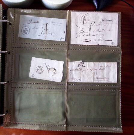 CURSIVES 1827-1854, Env. 340 lettres en classeur, dont