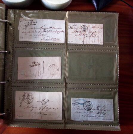 CURSIVES 1827-1854, Env. 340 lettres en classeur, dont