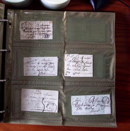 CURSIVES 1827-1854, Env. 340 lettres en classeur, dont