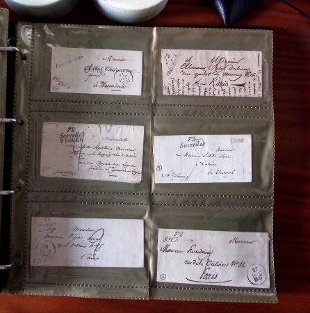 CURSIVES 1827-1854, Env. 340 lettres en classeur, dont