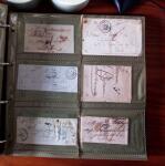 CURSIVES 1827-1854, Env. 340 lettres en classeur, dont