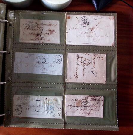 CURSIVES 1827-1854, Env. 340 lettres en classeur, dont