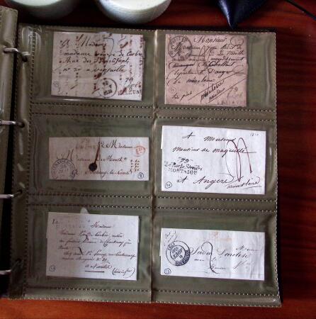 CURSIVES 1827-1854, Env. 340 lettres en classeur, dont