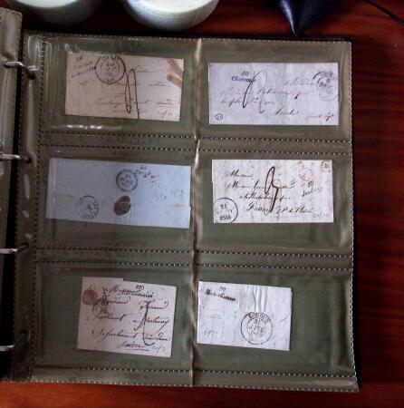CURSIVES 1827-1854, Env. 340 lettres en classeur, dont