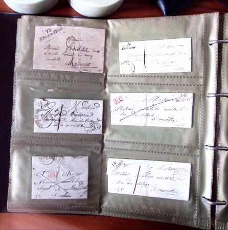 CURSIVES 1827-1854, Env. 340 lettres en classeur, dont