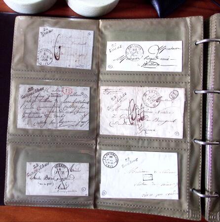 CURSIVES 1827-1854, Env. 340 lettres en classeur, dont