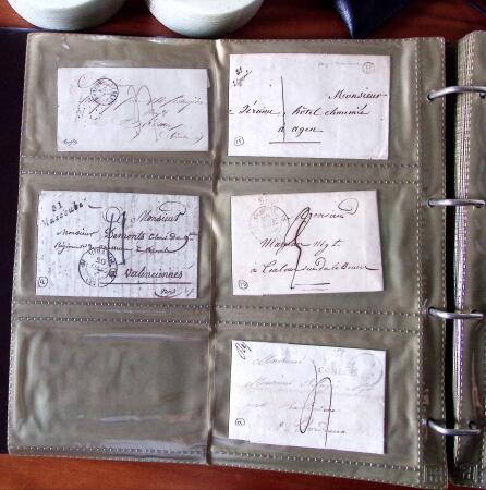 CURSIVES 1827-1854, Env. 340 lettres en classeur, dont