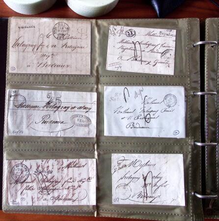 CURSIVES 1827-1854, Env. 340 lettres en classeur, dont