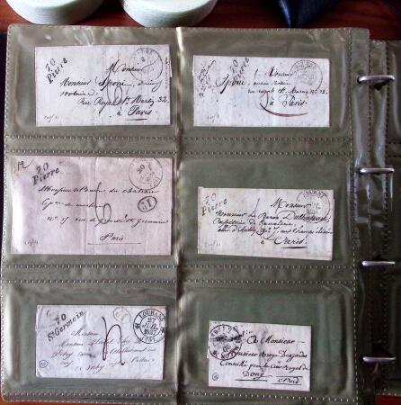 CURSIVES 1827-1854, Env. 340 lettres en classeur, dont