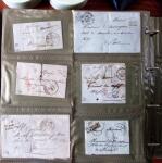 CURSIVES 1827-1854, Env. 340 lettres en classeur, dont