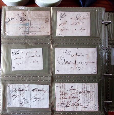 CURSIVES 1827-1854, Env. 340 lettres en classeur, dont