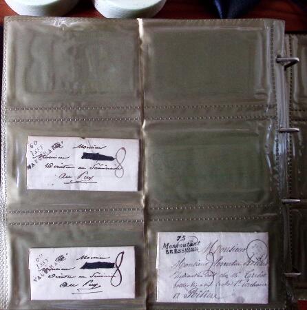 CURSIVES 1827-1854, Env. 340 lettres en classeur, dont