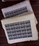 1922-24, Stock important en feuilles ou parties de