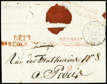 1810 (1 Mars) Lettre d'un militaire français portant