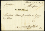 1724 (16.10) Folded cover from Bar-Le-Duc to Montpellier/France,