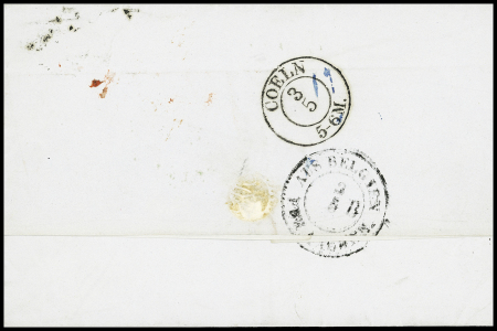 1852 (2 May) Folded cover from Antwerp to Cologne bearing