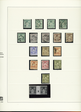 1849-1937, Collection étendue de timbres de France