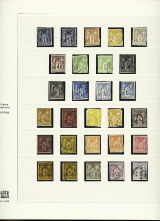 1849-1937, Collection étendue de timbres de France