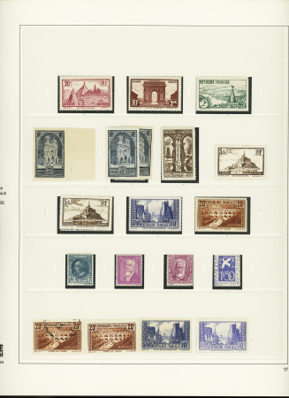 1849-1937, Collection étendue de timbres de France