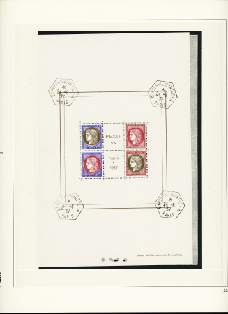 1849-1937, Collection étendue de timbres de France