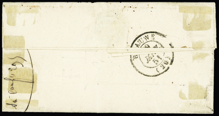 1851 (27 Jan.) Folded cover from FOSSE 27 JANV 1851