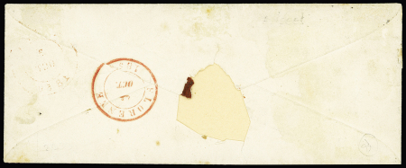 1850 (3 Oct.) Envelope from FOSSE 3 OCT 1850 to Florennes