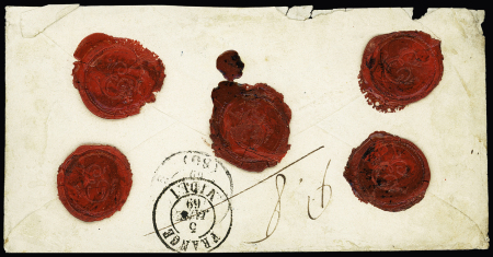 1869 Registered cover from Brussels to Paris bearing