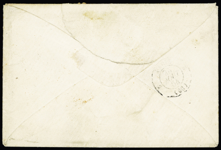 1864 Cover to France franked by 1863 2s and 15s plus
