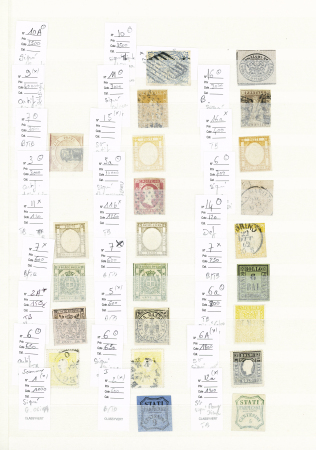 1852-77, Attractive mint and used selection on two