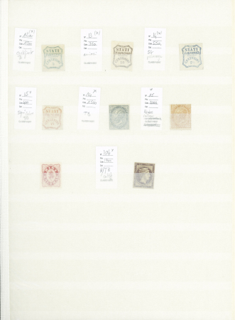 1852-77, Attractive mint and used selection on two