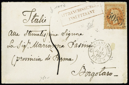 CONSTANTINOPLE N°31 40c orange, obl. GC 5083 (Constantinople),