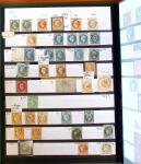 1849-1990, Collection de neufs et d'oblitérés débutant au N°1 Obl., 5Obl., 10* réimpression, avec de belles variétés de nuances, des paires, blocs, etc.. 