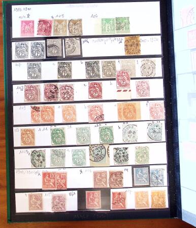 1849-1990, Collection de neufs et d'oblitérés débutant au N°1 Obl., 5Obl., 10* réimpression, avec de belles variétés de nuances, des paires, blocs, etc..