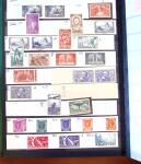 1849-1990, Collection de neufs et d'oblitérés débutant au N°1 Obl., 5Obl., 10* réimpression, avec de belles variétés de nuances, des paires, blocs, etc..
