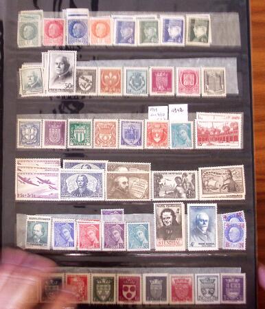 1849-1990, Collection de neufs et d'oblitérés débutant au N°1 Obl., 5Obl., 10* réimpression, avec de belles variétés de nuances, des paires, blocs, etc..