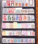 1849-1990, Collection de neufs et d'oblitérés débutant au N°1 Obl., 5Obl., 10* réimpression, avec de belles variétés de nuances, des paires, blocs, etc..