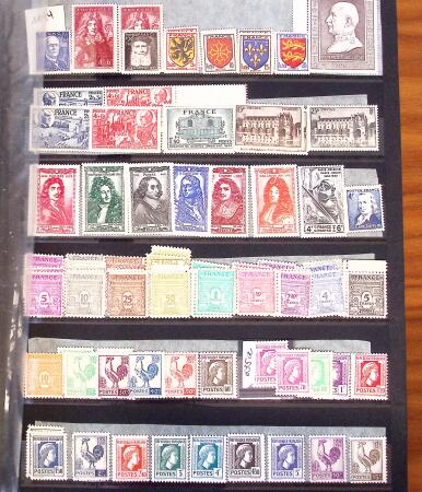1849-1990, Collection de neufs et d'oblitérés débutant au N°1 Obl., 5Obl., 10* réimpression, avec de belles variétés de nuances, des paires, blocs, etc..