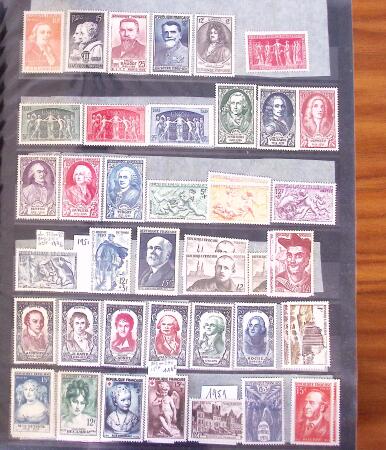 1849-1990, Collection de neufs et d'oblitérés débutant au N°1 Obl., 5Obl., 10* réimpression, avec de belles variétés de nuances, des paires, blocs, etc..